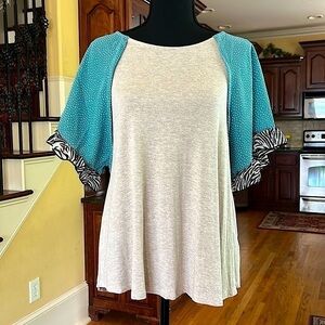 Blouse Ruffle Sleeve Oversized